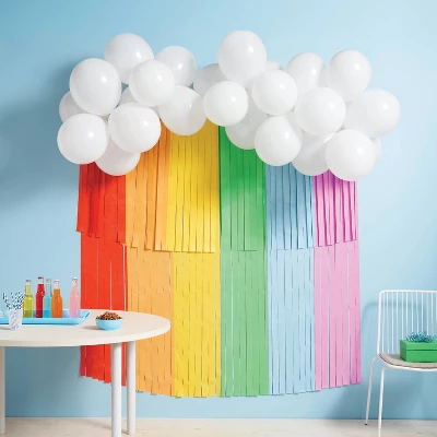 30ct Balloon Garland Décor Kit With Rainbow Tiered Backdrop - Spritz™ 1 30ct Balloon Garland Décor Kit With Rainbow Tiered Backdrop - Spritz™