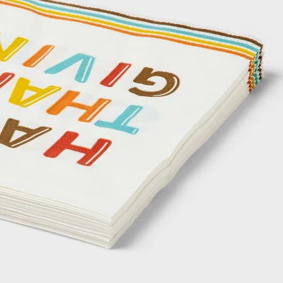 20ct Happy Thanksgiving Lunch Napkins - Spritz™ 2 20ct Happy Thanksgiving Lunch Napkins - Spritz™ - Image 2