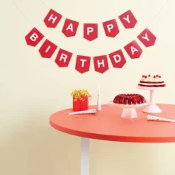 Red "Happy Birthday" Banner - Spritz™