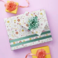 Birthday Bow - Spritz™: Coral Pink Gift Wrapping Accessory, Solid Pattern,