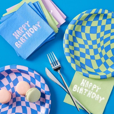 Retro Happy Birthday Beverage Napkin 30ct - Spritz™ 1 Retro Happy Birthday Beverage Napkin 30ct - Spritz™