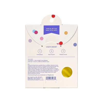 34" Number 2 Foil Balloon - Spritz™: Gold Birthday Decoration, Solid Pattern, All Ages 2 34" Number 2 Foil Balloon - Spritz™: Gold Birthday Decoration, Solid Pattern, All Ages - Image 2