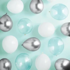 20ct Silver And White Chrome Balloon Pack - Spritz™