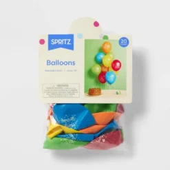 20ct Happy Birthday Printed Balloons - Spritz™