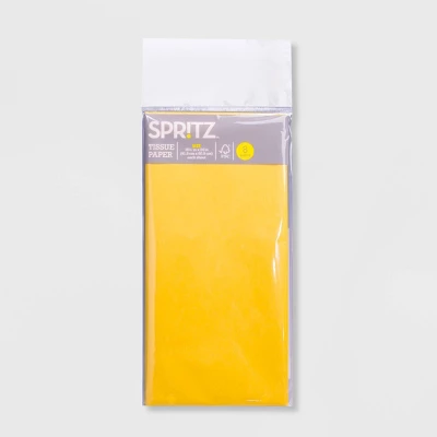8ct Tissue Paper Yellow - Spritz™: Solid Gift Packaging For All Occasions, Easter, 16.5" X 24" 1 8ct Tissue Paper Yellow - Spritz™: Solid Gift Packaging For All Occasions, Easter, 16.5" X 24"