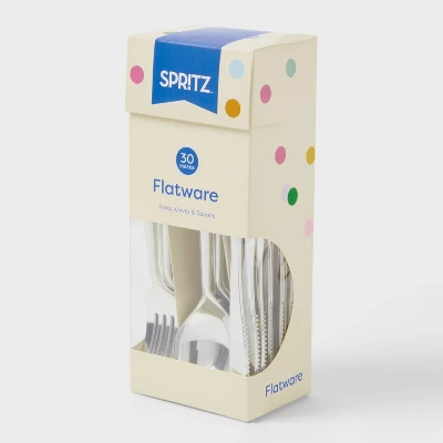 30ct Silver Cutlery - Spritz™ 2 30ct Silver Cutlery - Spritz™ - Image 2