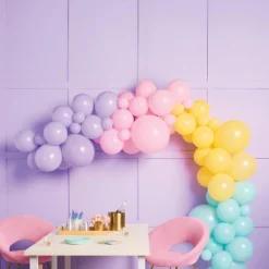 70ct Large Balloon Arch Garland Pastels - Spritz™