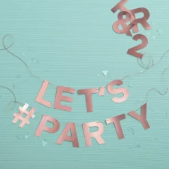 Rose Gold Metallic Create Your Own Banner - Spritz™