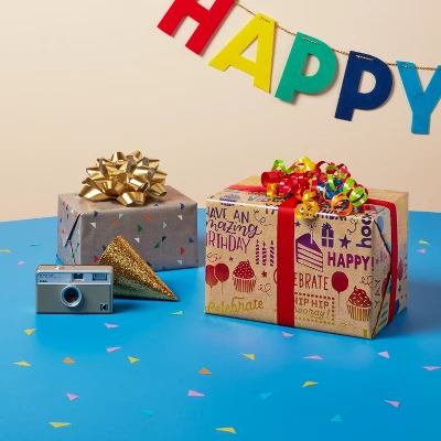 20 Sq Ft Gray Triangles Roll Wrap - Spritz™: Birthday & All Occasions, Multicolored Shapes, Paper 1 20 Sq Ft Gray Triangles Roll Wrap - Spritz™: Birthday & All Occasions, Multicolored Shapes, Paper