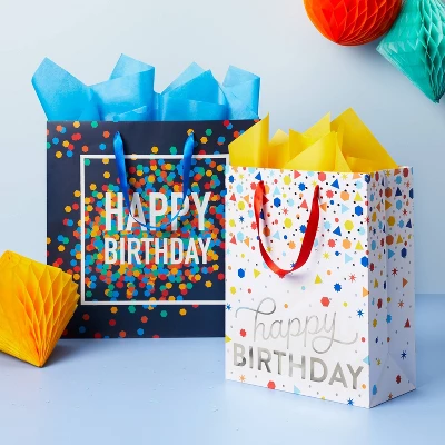 "Happy Birthday" Large Gift Bag - Spritz™ 1 "Happy Birthday" Large Gift Bag - Spritz™