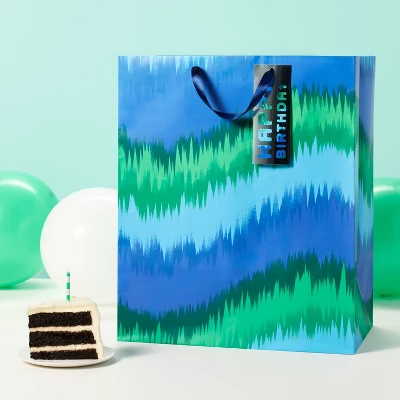 Birthday Wave Jumbo Gift Bag Blue - Spritz™ 1 Birthday Wave Jumbo Gift Bag Blue - Spritz™