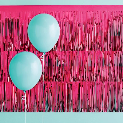 Hot Pink Metallic Layered Fringe Decor - Spritz™ 1 Hot Pink Metallic Layered Fringe Decor - Spritz™