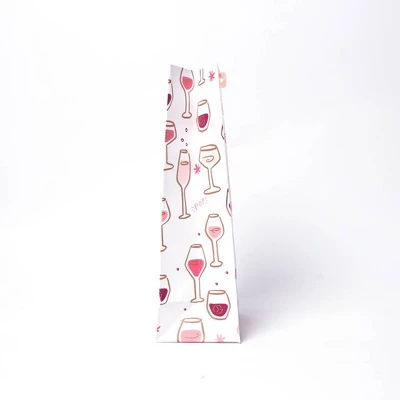 Wine Bag With Wine Glass And Foil Pink/Gold - Spritz™ 1 Wine Bag With Wine Glass And Foil Pink/Gold - Spritz™