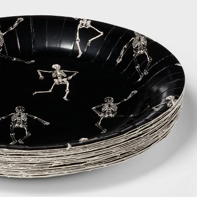 20ct Halloween Dancing Skeleton Dinner Plate - Spritz™ 2 20ct Halloween Dancing Skeleton Dinner Plate - Spritz™ - Image 2