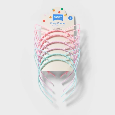 6ct Party Headband Pink/Purple/Green - Spritz™: Wearable Party Accessories, Birthday Supplies, Favor Headbands 2 6ct Party Headband Pink/Purple/Green - Spritz™: Wearable Party Accessories, Birthday Supplies, Favor Headbands - Image 2