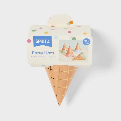 10ct 5" Ice Cream Party Hats - Spritz™ 2 10ct 5" Ice Cream Party Hats - Spritz™ - Image 2