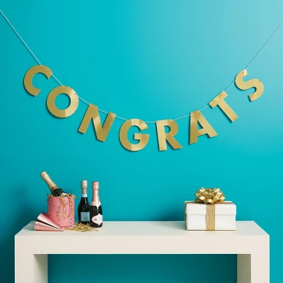 "Congrats" Party Banner Gold - Spritz™ 1 "Congrats" Party Banner Gold - Spritz™