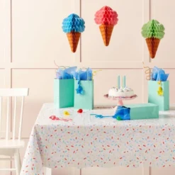Sprinkle Print Ice Cream Social Rectangular Table Cover - Spritz™