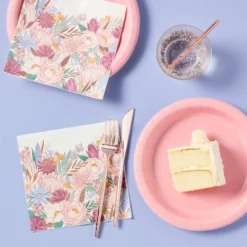 20ct Paper Straws Rose Gold - Spritz™