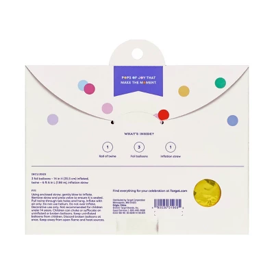 "Yay" Foil Balloon Banner Gold - Spritz™ 2 "Yay" Foil Balloon Banner Gold - Spritz™ - Image 2