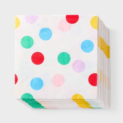 30ct Confetti Dots Lunch Napkins - Spritz™ 3 30ct Confetti Dots Lunch Napkins - Spritz™ - Image 3