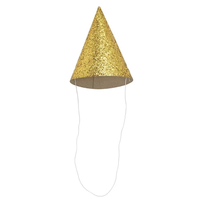 10ct 5" Glittered Party Hats Gold - Spritz™ 3 10ct 5" Glittered Party Hats Gold - Spritz™ - Image 3