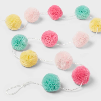 60" Pom Pom Bright Garland - Spritz™ 2 60" Pom Pom Bright Garland - Spritz™ - Image 2