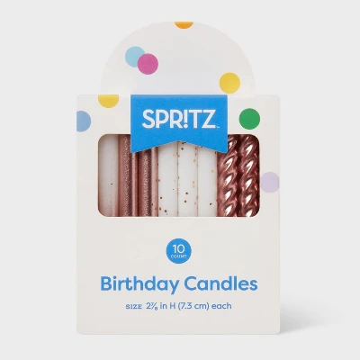 10ct Rose Gold Assorted Candles - Spritz™ 2 10ct Rose Gold Assorted Candles - Spritz™ - Image 2