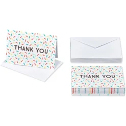 24ct Thank You Cards Confetti - Spritz™: Multicolored Typography Greeting Cards Pack For All Occasions, 3.5"x5"