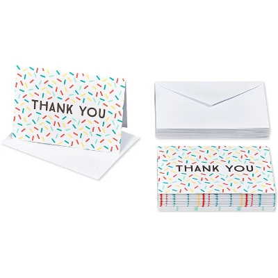 24ct Thank You Cards Confetti - Spritz™: Multicolored Typography Greeting Cards Pack For All Occasions, 3.5"x5" 1 24ct Thank You Cards Confetti - Spritz™: Multicolored Typography Greeting Cards Pack For All Occasions, 3.5"x5"
