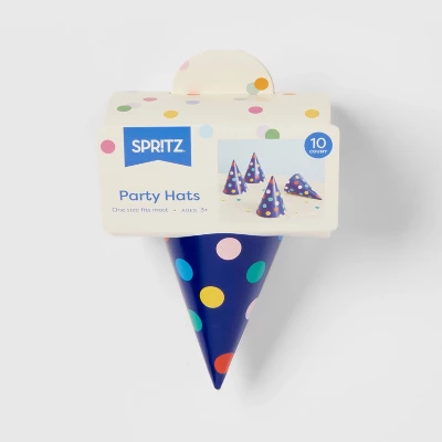 10ct 5" Confetti Dots Party Hats - Spritz™ 2 10ct 5" Confetti Dots Party Hats - Spritz™ - Image 2