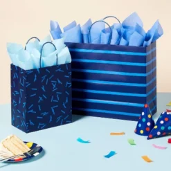 Small Gift Bag Navy With Sprinkles - Spritz™