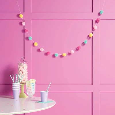 60" Pom Pom Bright Garland - Spritz™ 1 60" Pom Pom Bright Garland - Spritz™